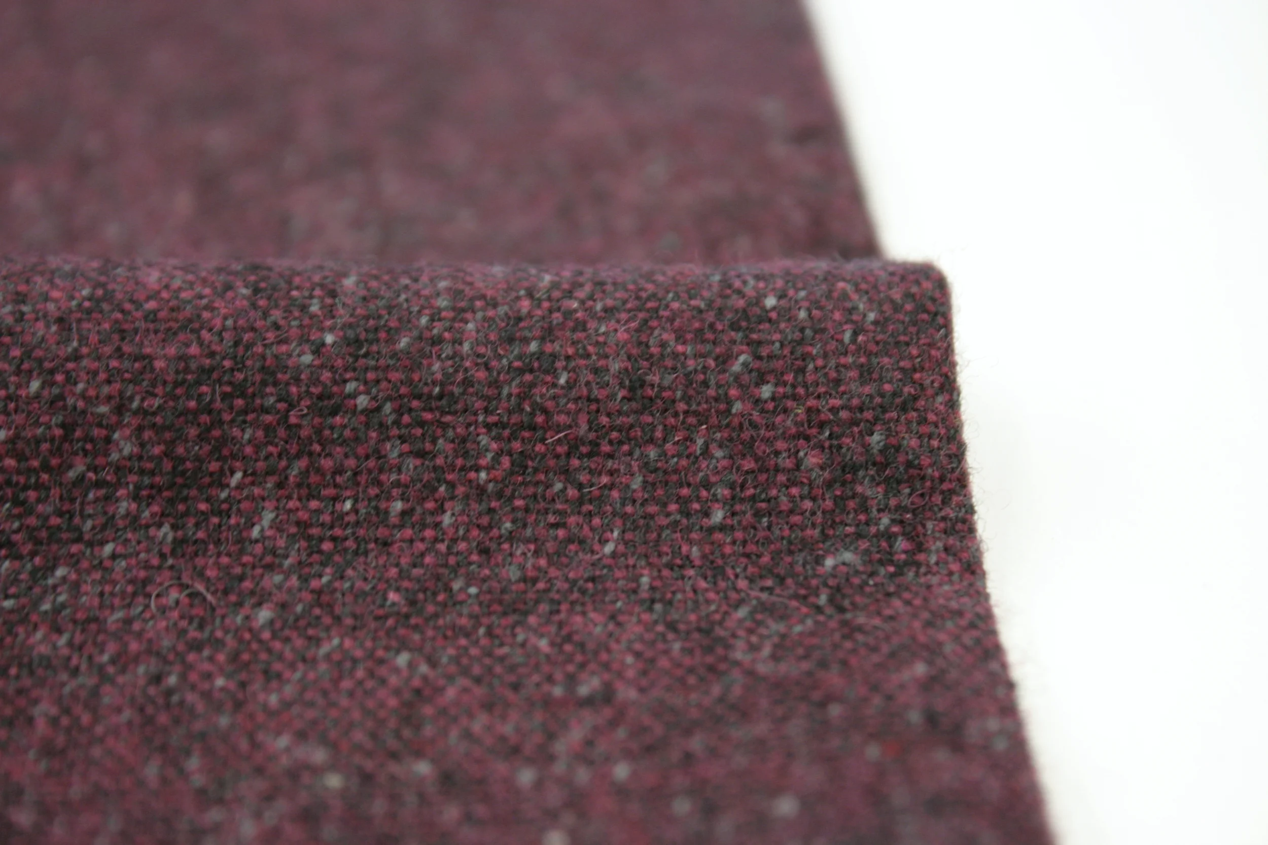 Wolle-Baumwolle Tweed // Bordeaux – Bild 2