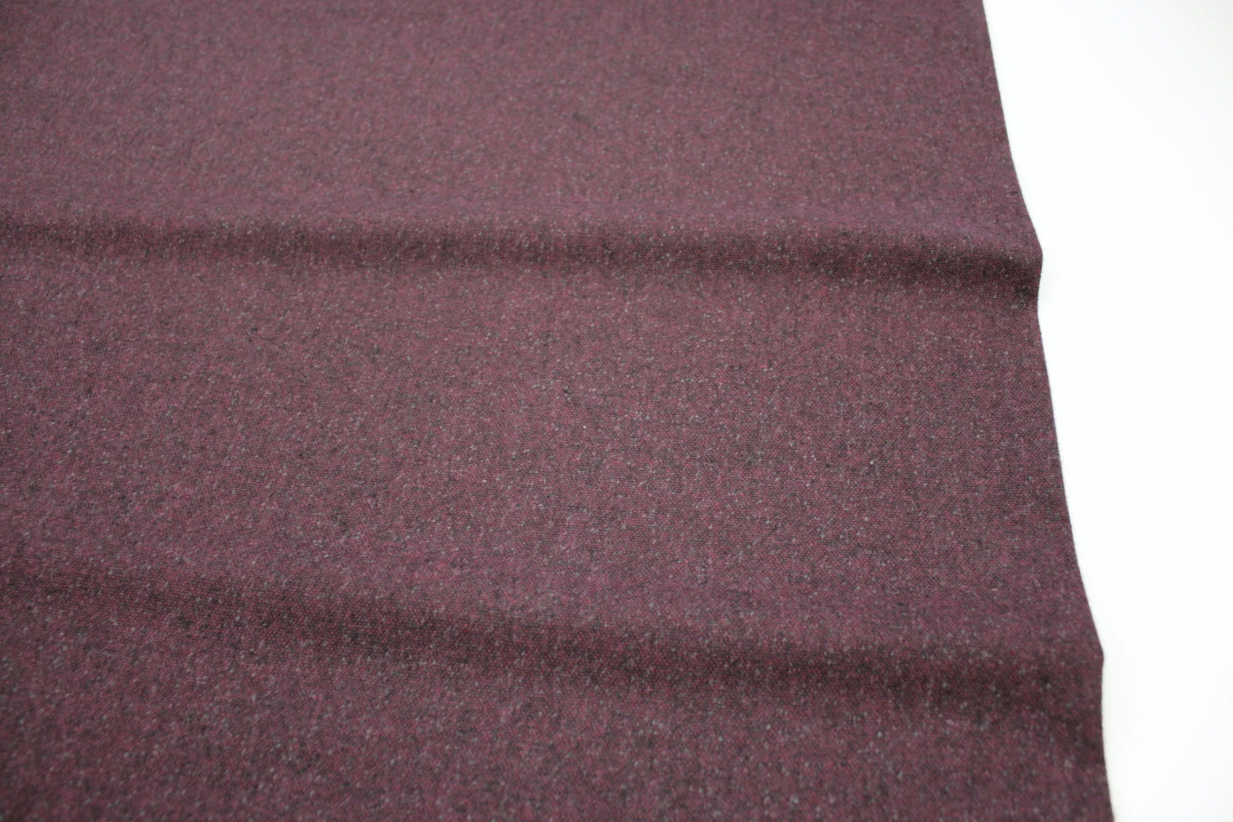 Wolle-Baumwolle Tweed // Bordeaux – Bild 3