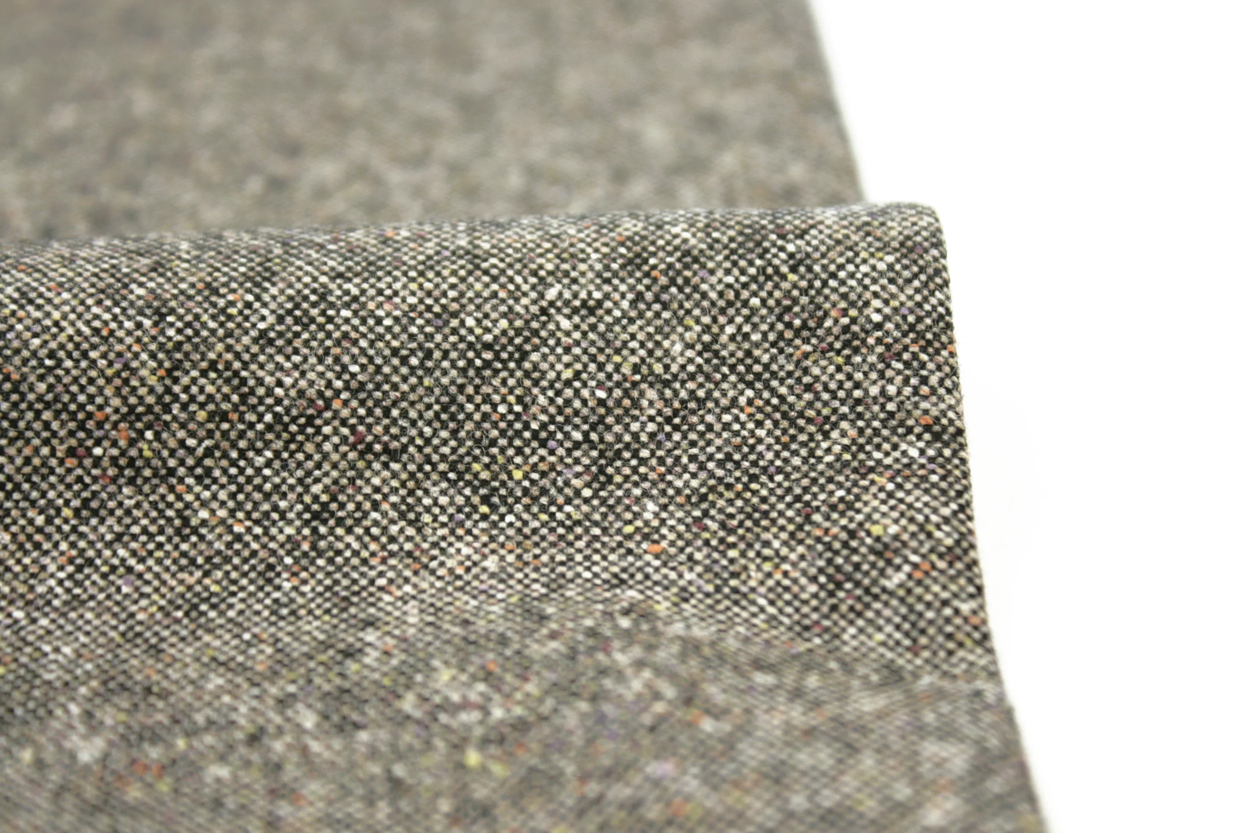 Wolle-Baumwolle Tweed // Braun – Bild 2