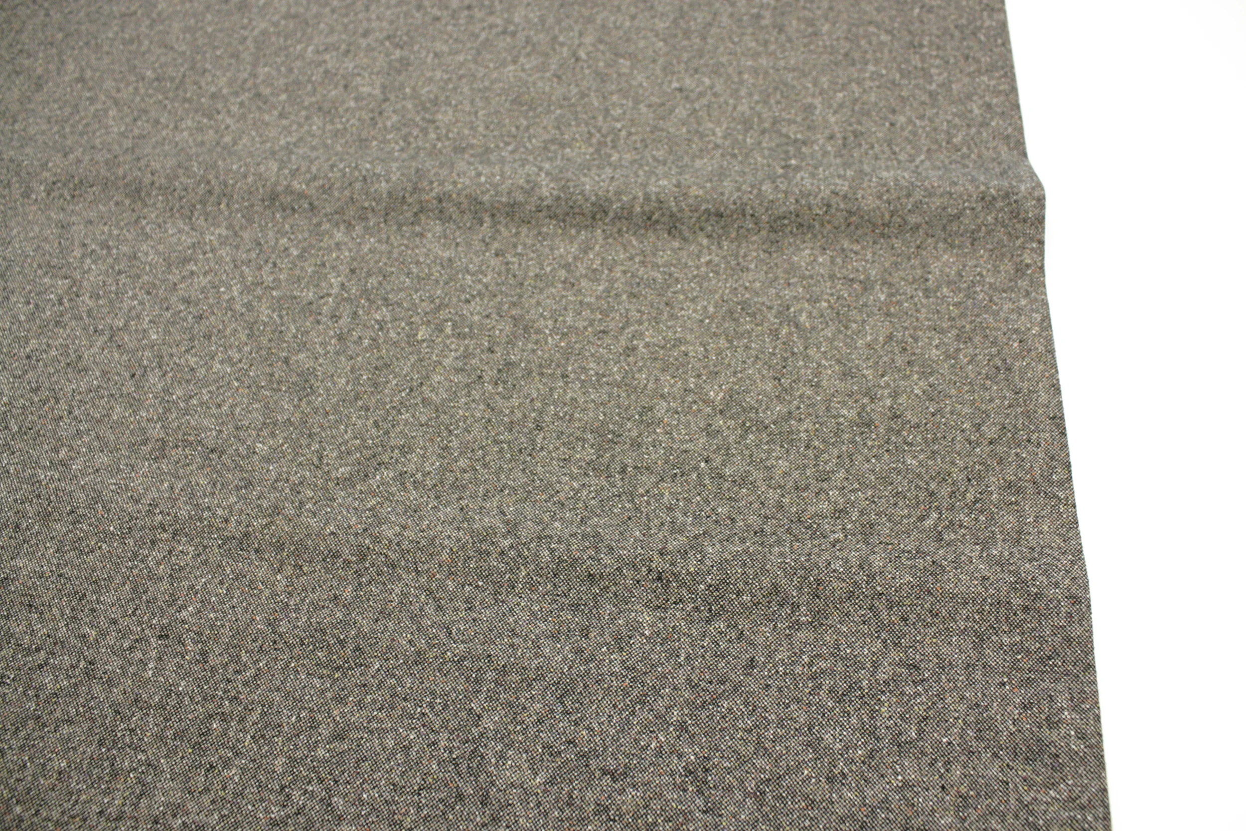 Wolle-Baumwolle Tweed // Braun – Bild 3