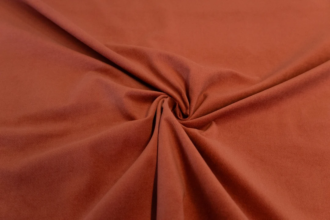 Baumwollsamt mit Stretch // Orange